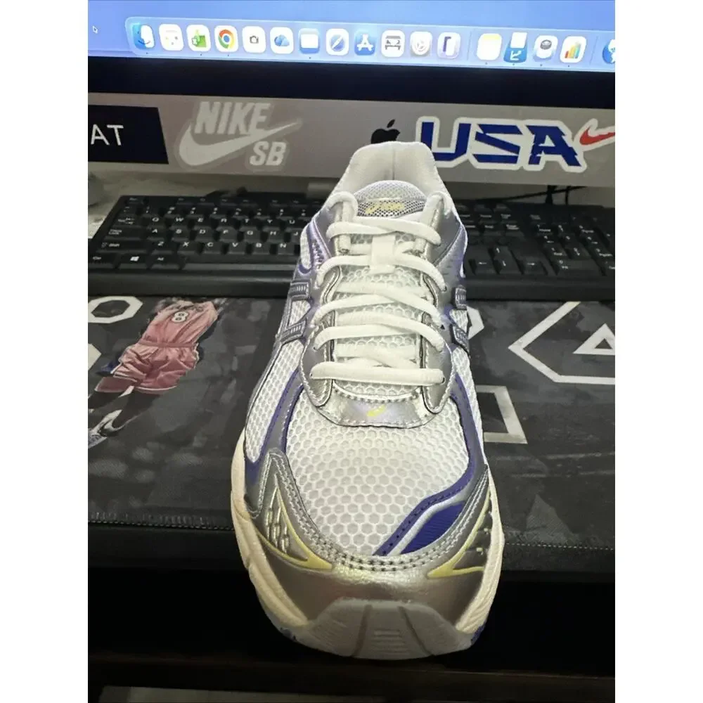 New Men's Size 7.5 Asics GT-2160 White Blue Violet 1203A275-109 Women's Size 9